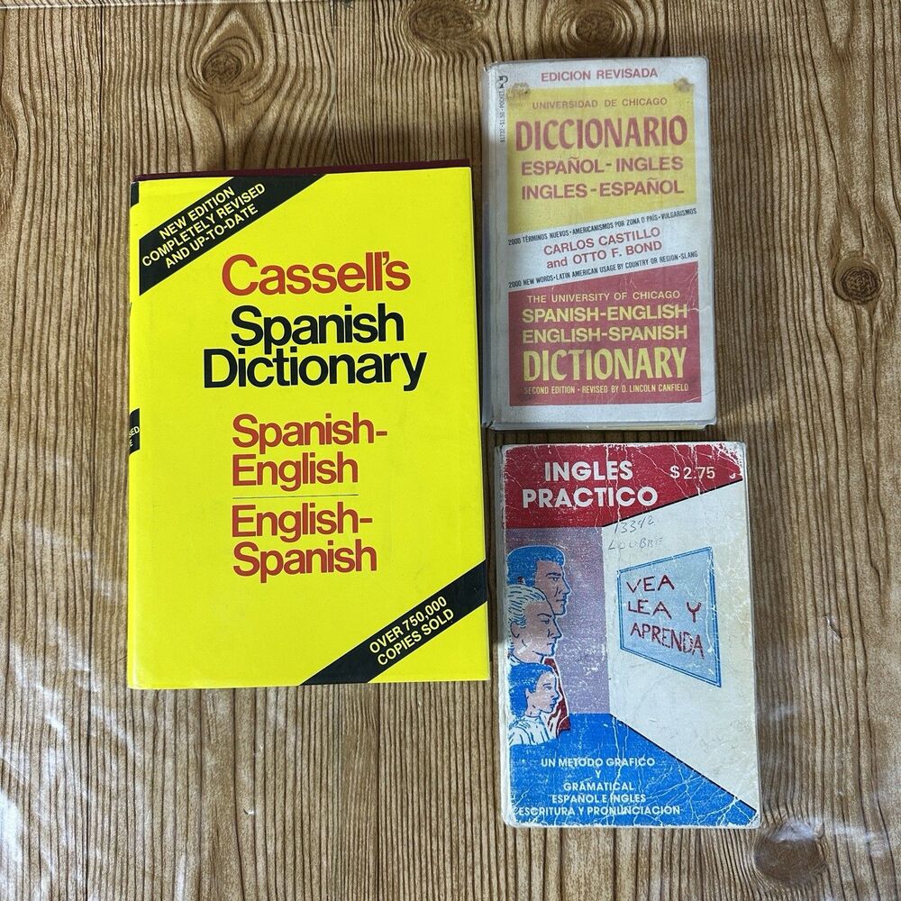 Cassells‎ Spanish-English Dictionary And More English Learning Book Lot Of 3